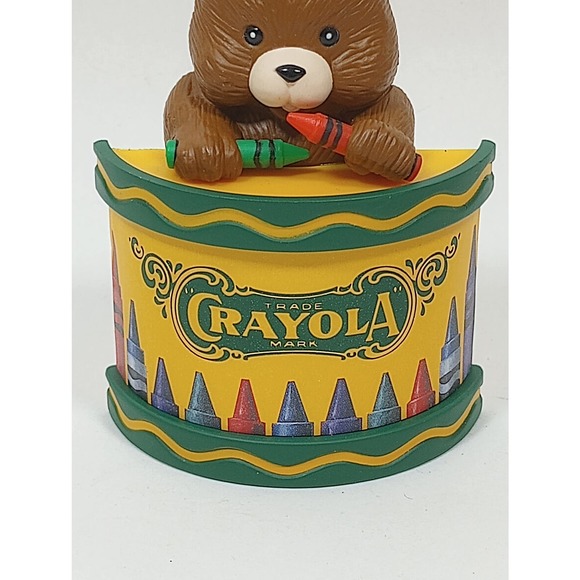 Vintage Crayola Crayon Teddy Bear Christmas Tree Ornament (cbz) - Picture 3 of 5